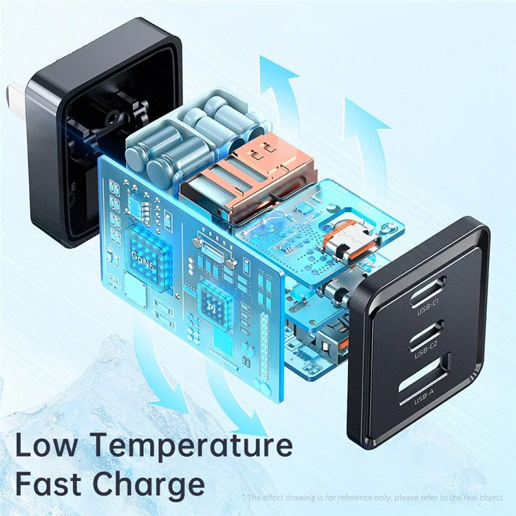 MCDODO MDD 65W GaN5 Mini Fast Charger USB + Dual Type-C Travel Power Adapter - CN Standard Plug - Image 8