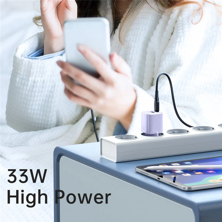 MCDODO MDD Nano Series PD 33W USB-A + Type-C Fast Charging Adapter Dual Port Wall Charger - EU Plug / Pink - Image 4