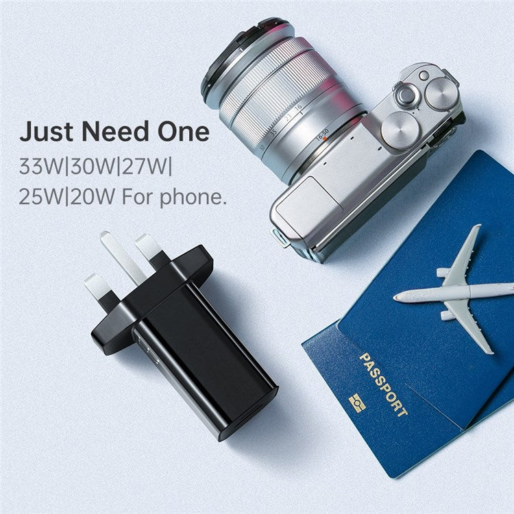 MCDODO MDD PD33W PD Dual Output Fast Compatible Charger Set USB A+USB C Charger Adapter Block with Type-C to Type-C Cable - UK Plug - Image 3
