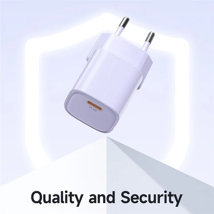 MCDODO Nano Series PD 20W Phone Fast Charging Adapter Singe Type-C Port Wall Charger - White / EU Plug - Image 4