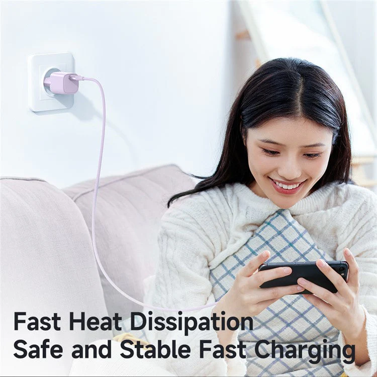 MCDODO Nano Series PD 20W Phone Fast Charging Adapter Singe Type-C Port Wall Charger - White / EU Plug - Image 5