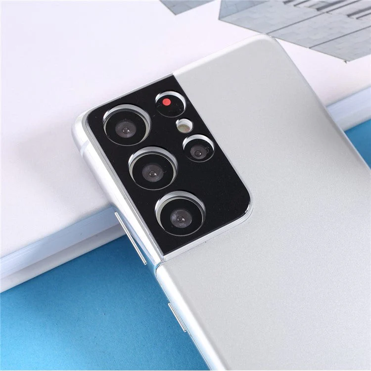 Metal Camera Lens Protector Guard Ring Frame Case for Samsung Galaxy S21 Ultra 5G - Black - Image 3