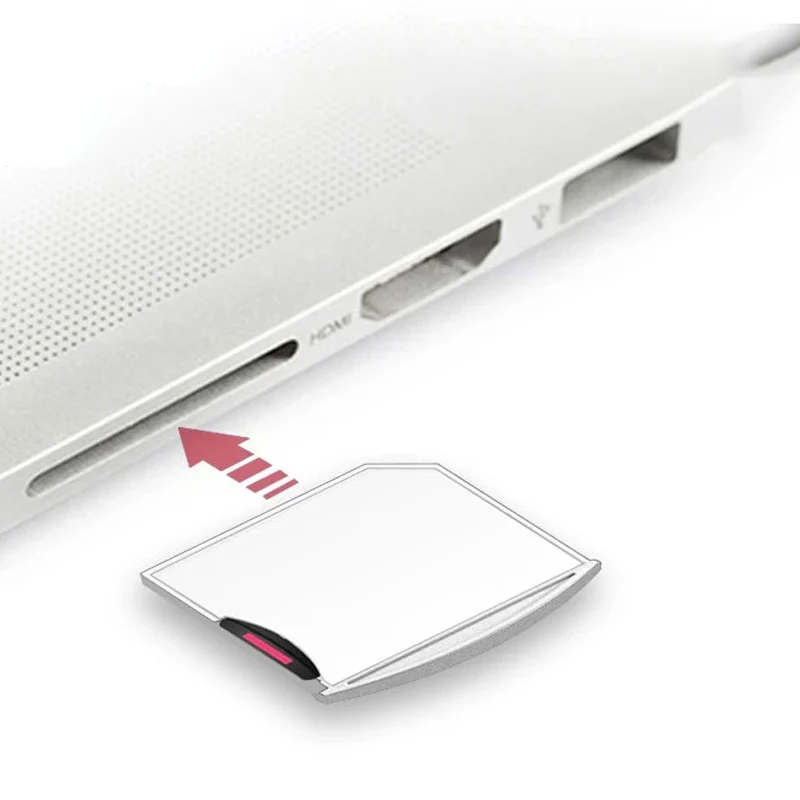 Micro SD / TF Card to SD Adapter for MacBook Air / Pro, Support up to 512GB (White)