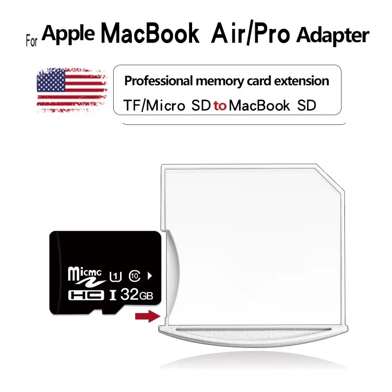 Micro SD / TF Card to SD Adapter for MacBook Air / Pro, Support up to 512GB (White) - Image 5