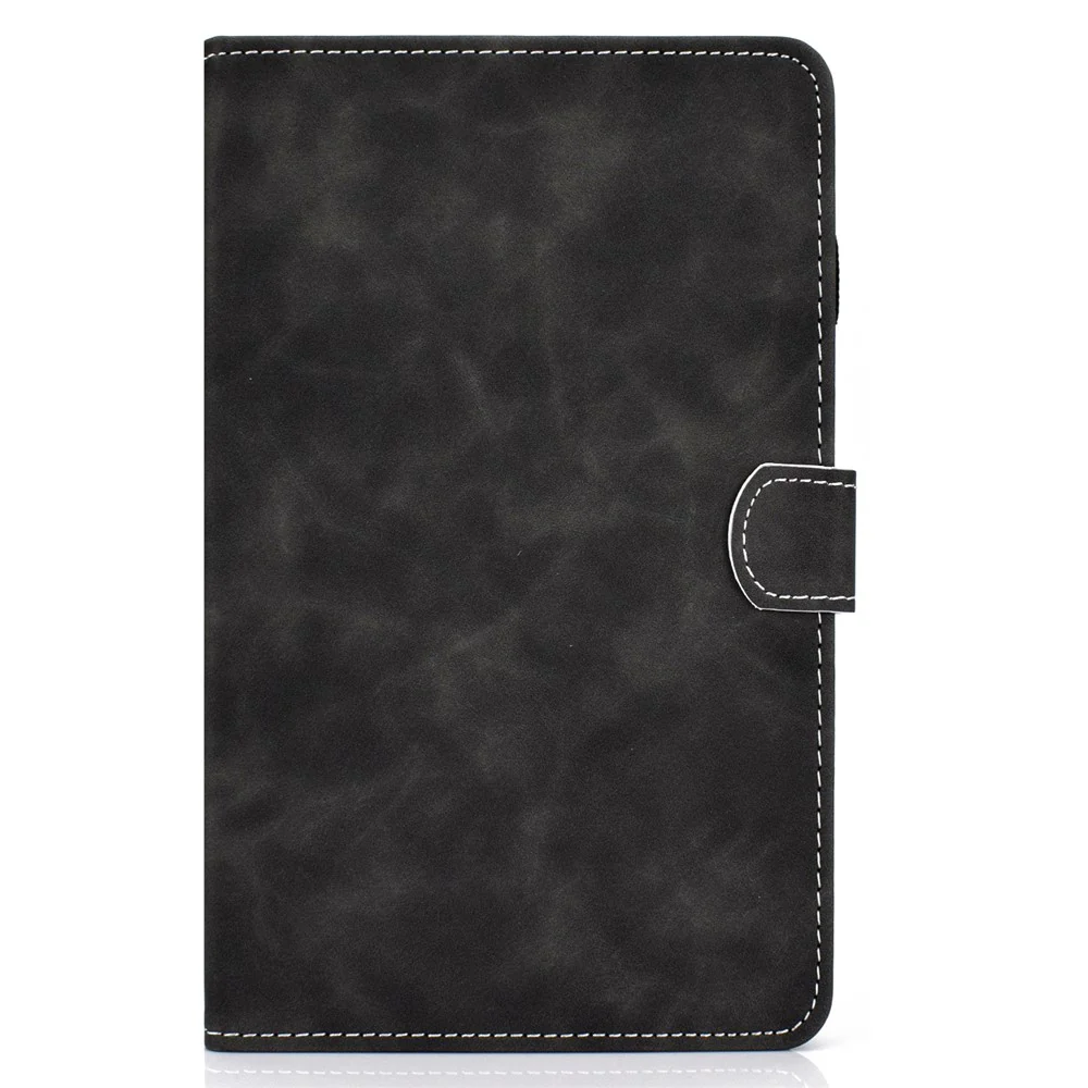 Microfiber Leather with Stand Case and Card Slots for Lenovo Tab M10 HD Gen 2 X306X - Black - Image 2