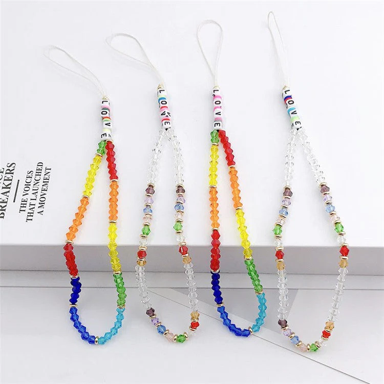 Mobile Phone Anti-drop Beaded Lanyard Hand Rope Cellphone Case Decorative Pendant Bracelet - Rabbit Ear - Image 6