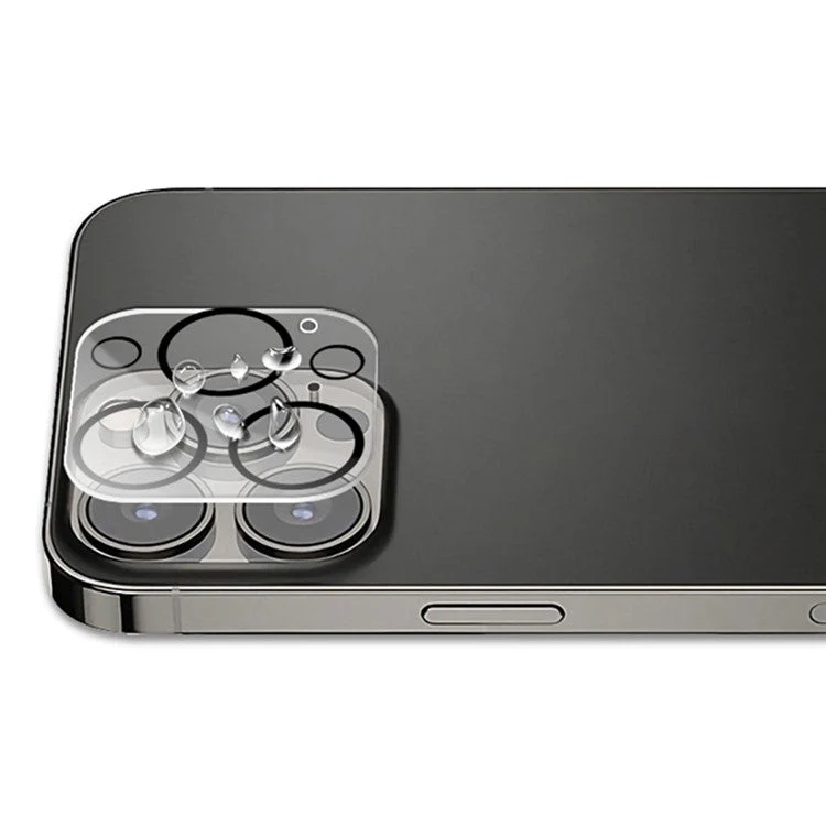 MOCOLO Camera Lens Protector for iPhone 13 Pro Max 6.7 inch, Tempered Glass Silk Printing Lens Cover Film Anti-explosion Anti-fingerprint - Transparent - Image 3