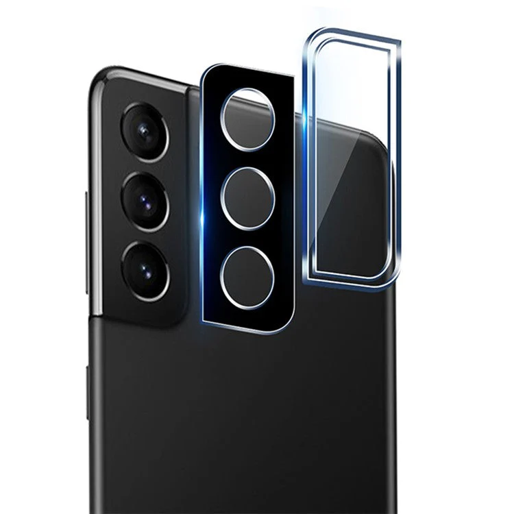 MOCOLO Camera Lens Protector for Samsung Galaxy S22 5G, Silk Printing Full Glue Full Scratch Protection Tempered Glass Camera Lens Cover - Black - Image 2
