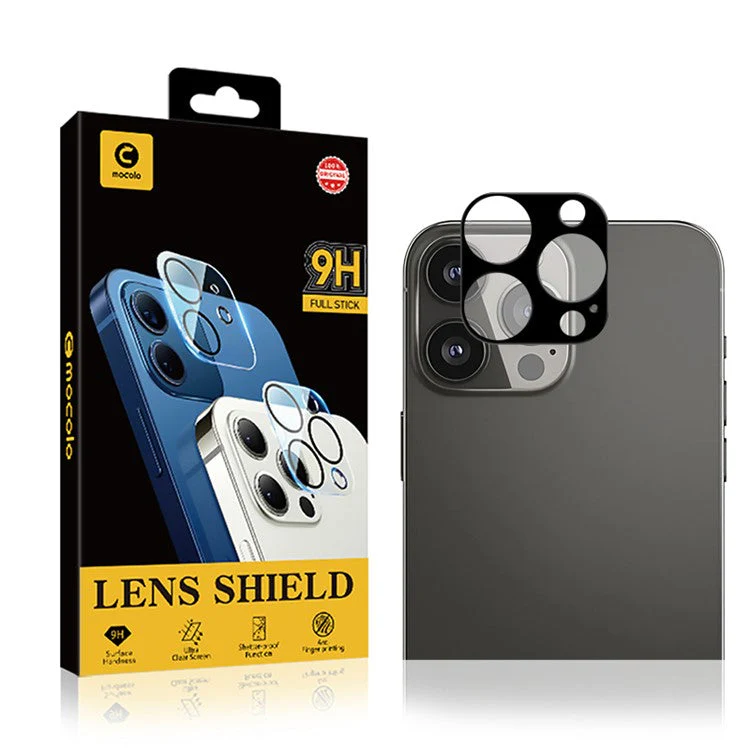 MOCOLO Silk Printing Ultra Clear Camera Lens Protector for iPhone 13 Pro / 13 Pro Max Tempered Glass Lens Screen Protector - Black - Image 5