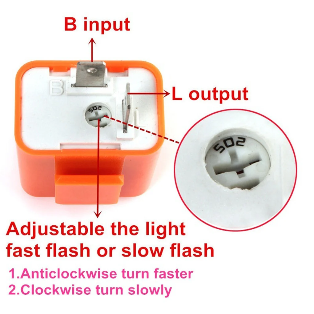 Motorcycle LED Turn Signal Relay(Fresh Orange) - Image 4