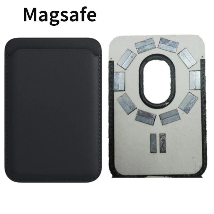 MRC040 Leather Phone Card Holder Compatible with MagSafe Cell Phone Wallet Pocket - Red - Image 4
