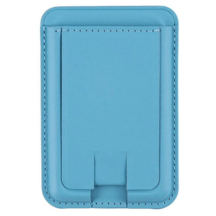 MRC048 Magnetic Card Holder Compatible with Magsafe Detachable Pocket Sleeve Kickstand - Baby Blue