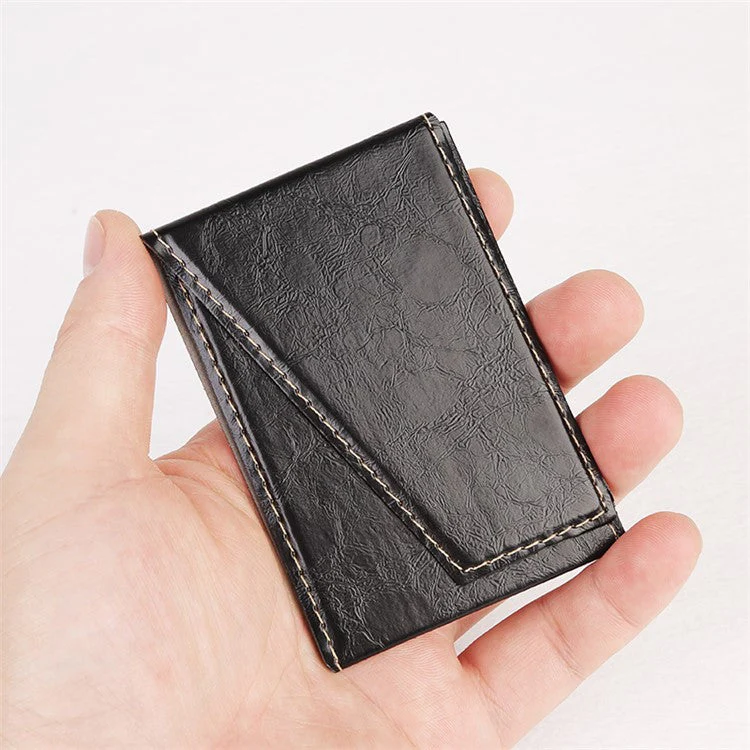 MRC05 Phone Card Holder Kickstand PU Leather Cards Case Support Magnetic Car Mount - Orange - Image 7