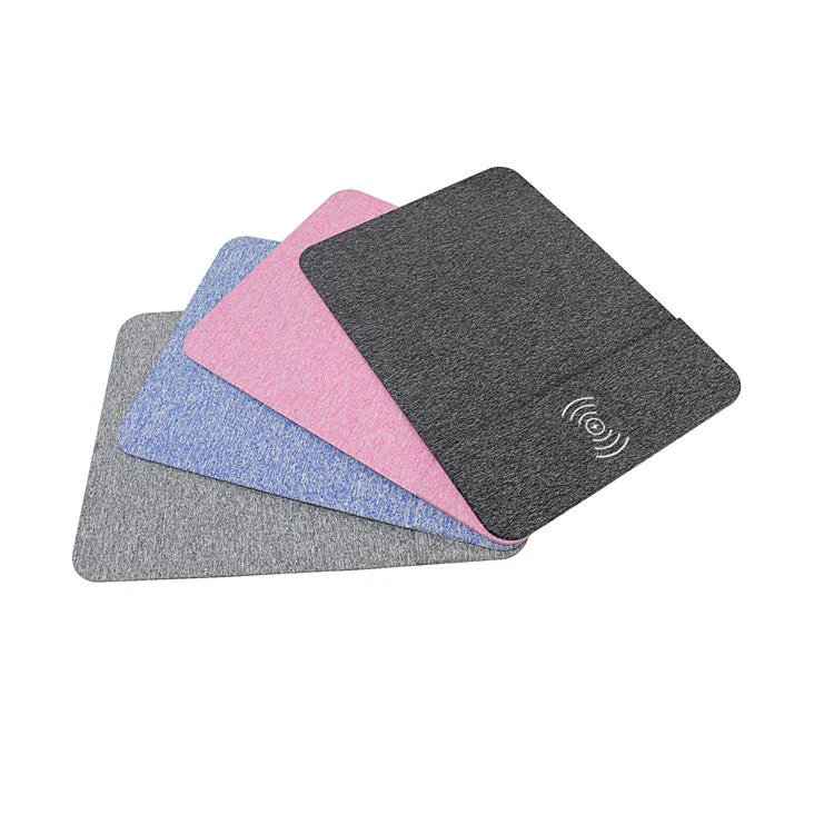 Multi-Function PU Leather + Microfiber Mouse Pad with Wireless Charging Function - Black - Image 2
