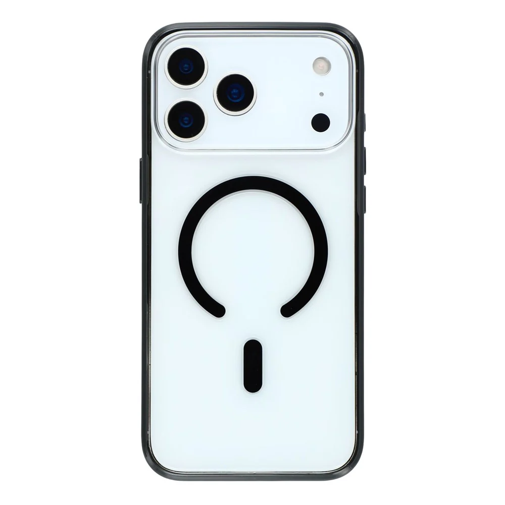 MUTURAL For iPhone 17 Pro Max Case Compatible with MagSafe Translucent PC + TPU Phone Cover - Black - Image 3