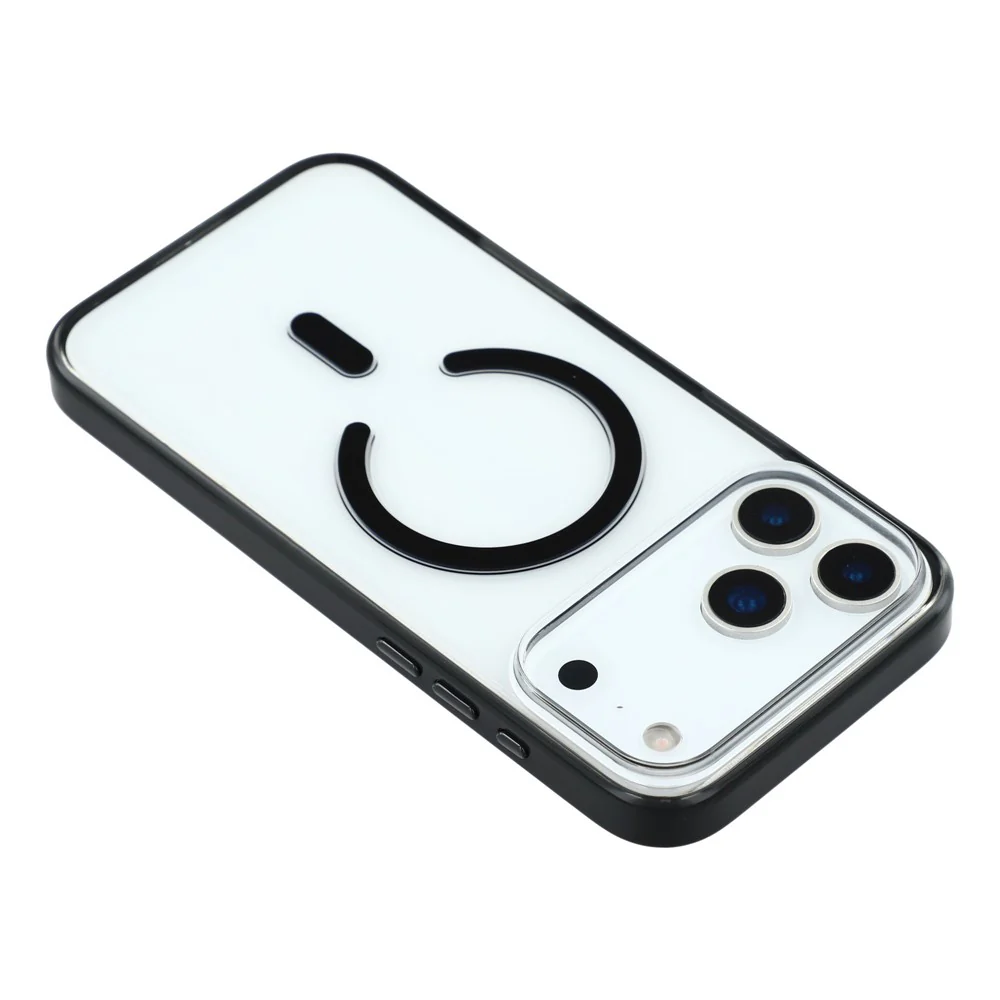 MUTURAL For iPhone 17 Pro Max Case Compatible with MagSafe Translucent PC + TPU Phone Cover - Black - Image 4
