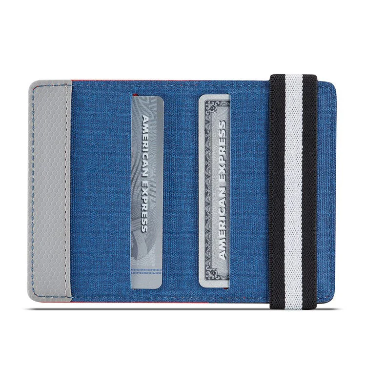 MUXMA MX110 Phone Card Holder Elastic Band Grip Phone Wallet RFID Blocking Adhesive Stick On Credit Card Pocket for Back Of Phone Case - Red - Image 6