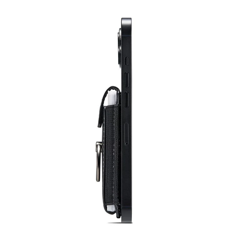 MUXMA MX116 Phone Card Holder RFID Blocking Ring Card Holder Sleeve Stick-On Pull up 8 Card Holder - Black - Image 6