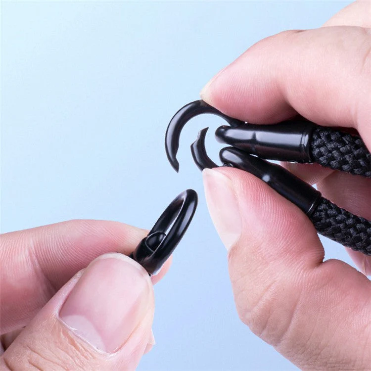 Neck-Mounted Phone Lanyard 3Pcs / Set Anti-Lost Cell Phone Nylon Hanging Rope with Strap, Plastic Tether Tab - Sapphire - Image 4