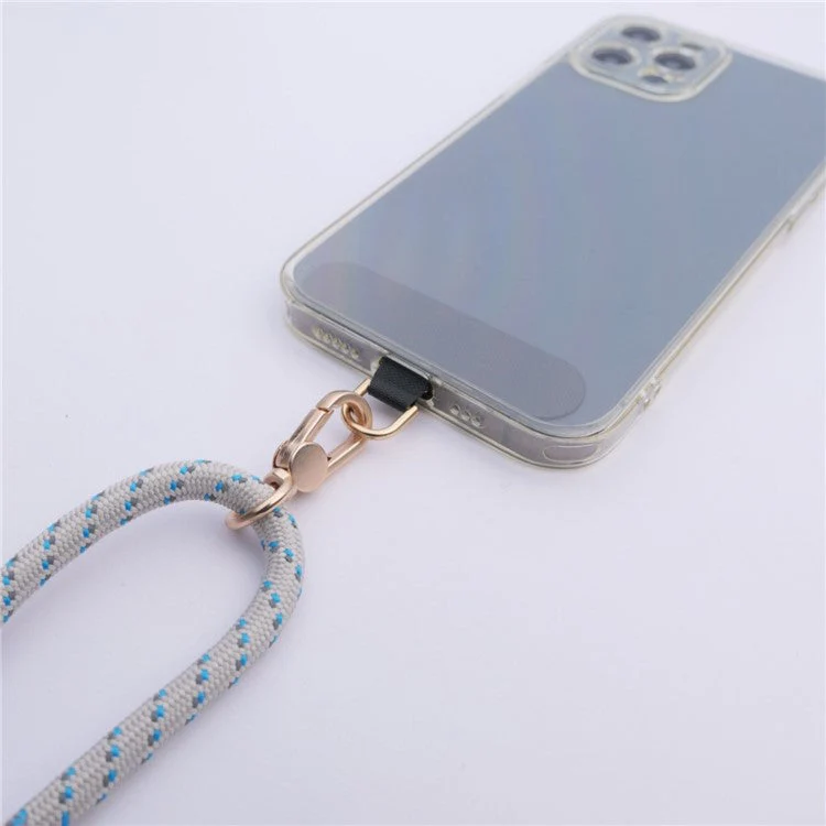 Neck Phone Lanyard 6mm Thick Polyester Rotating Buckle Strap with Tether Tab, Total Length: 150cm - Orange - Image 2