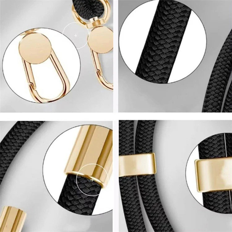 Neck Phone Lanyard 6mm Thick Polyester Rotating Buckle Strap with Tether Tab, Total Length: 150cm - Purple - Image 3