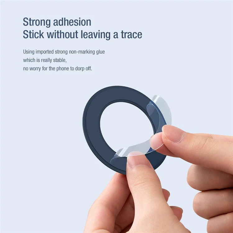 NILLKIN 1 Set Magnetic Ring Holder Self-adhesive SnapHold SnapLink Magnetic Mount Stand Phone Bracket - Purple - Image 6