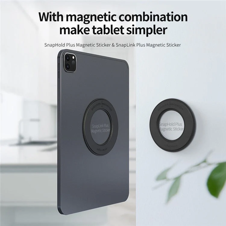 NILLKIN 1 Set Shower Phone Holder Wall Mount Self-adhesive SnapHold Magnetic SnapLink Sticker for Kitchen Bathroom - White - Image 6
