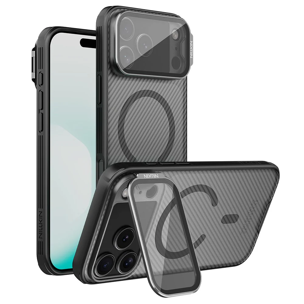 NILLKIN CamShield Prop Magnetic Series For iPhone 17 Pro Max Case TPU PC Phone Cover with Clear Camera Lid