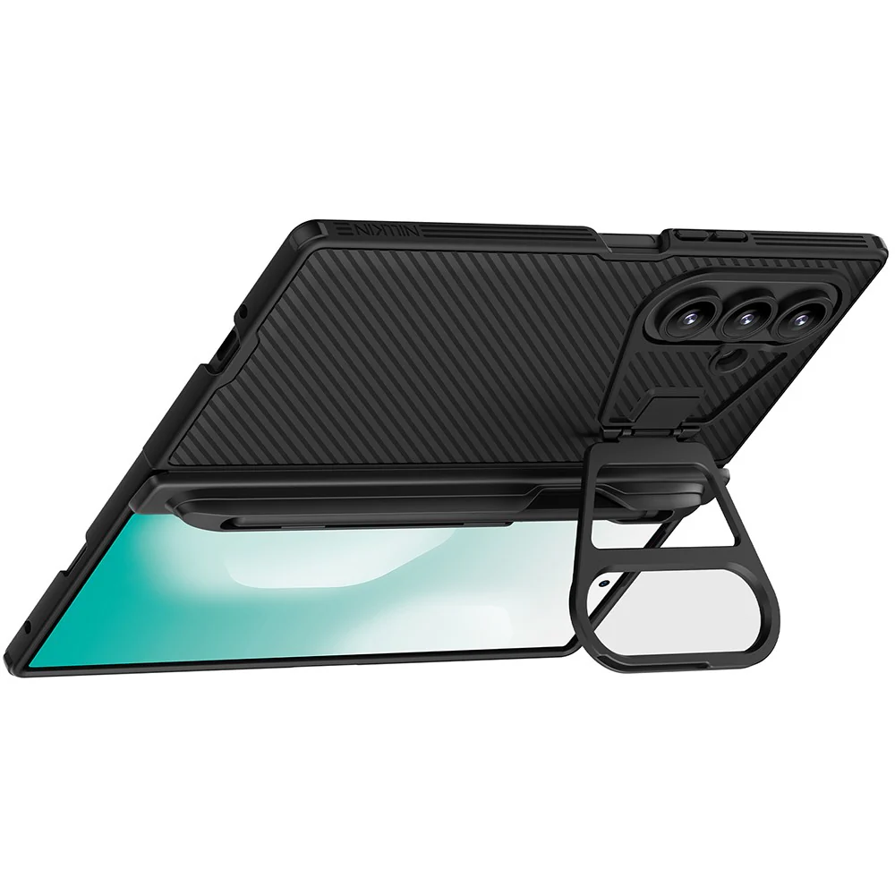 NILLKIN CamShield Prop Series For Samsung Galaxy Z Fold7 5G Case PC Phone Cover with Clear Camera Lid  /  Stylus Pen - Image 2