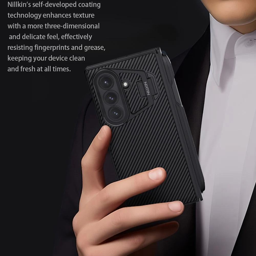 NILLKIN CamShield Prop Series For Samsung Galaxy Z Fold7 5G Case PC Phone Cover with Clear Camera Lid  /  Stylus Pen - Image 6