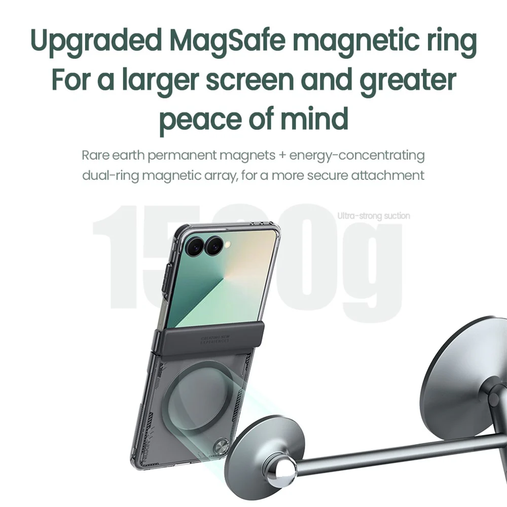 NILLKIN Iceblade For Samsung Galaxy Z Flip7 5G Case Compatible with MagSafe PC + TPU Phone Cover - Green - Image 8