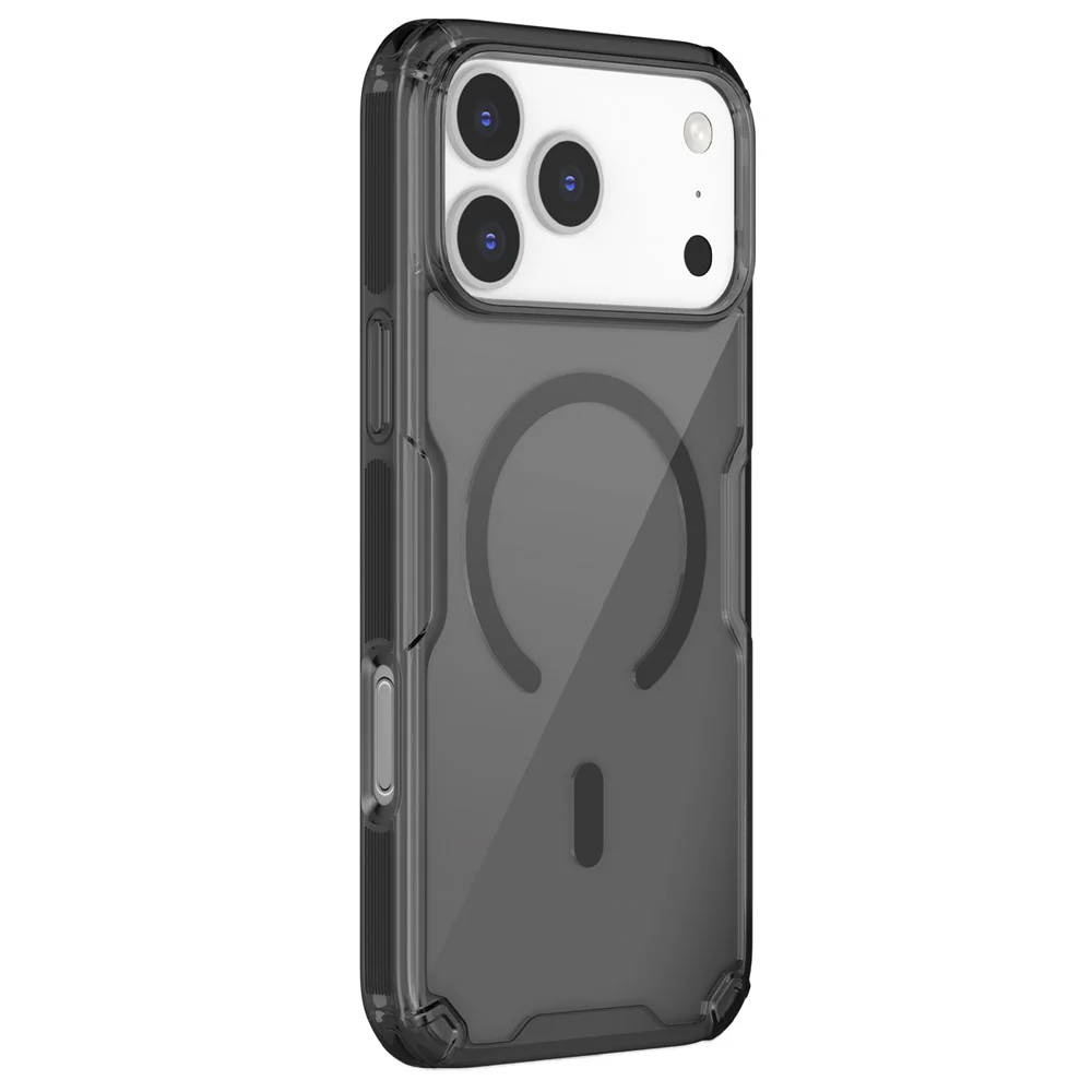 NILLKIN Nature Pro Series for iPhone 17 Pro Max Case Compatible with MagSafe TPU + PC Ultra Clear Phone Case - Grey - Image 3