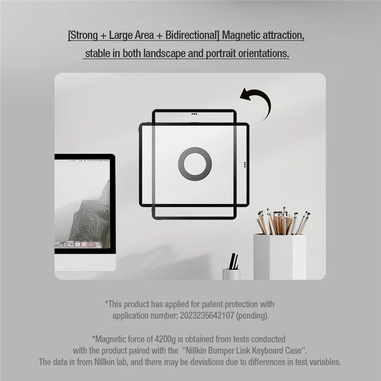 NILLKIN SnapHold Ultra Magnetic Sticker Self-adhesive Tablet Wall Mount Stand - White - Image 6