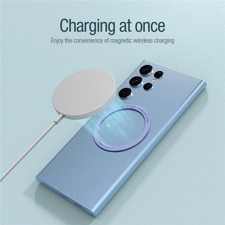 NILLKIN SnapLink Air 2Pcs Mobile Phone Magnetic Sticker Charging Adsorption Ring Compatible with Magsafe Wireless Charger - White - Image 4
