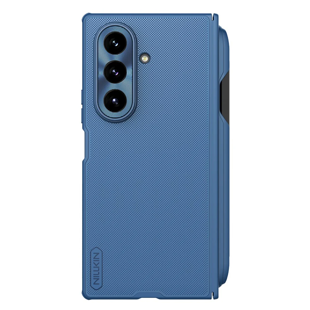 NILLKIN Super Frosted Shield Fold for Samsung Galaxy Z Fold7 5G Case Compatible with MagSafe PC Matte Phone Cover with Stylus Pen - Blue - Image 2