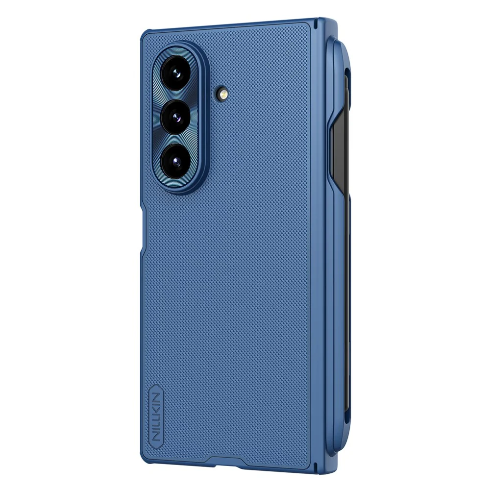 NILLKIN Super Frosted Shield Fold for Samsung Galaxy Z Fold7 5G Case Compatible with MagSafe PC Matte Phone Cover with Stylus Pen - Blue - Image 4