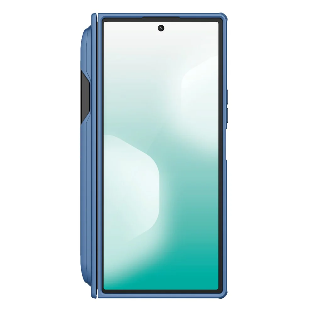 NILLKIN Super Frosted Shield Fold for Samsung Galaxy Z Fold7 5G Case Compatible with MagSafe PC Matte Phone Cover with Stylus Pen - Blue - Image 5