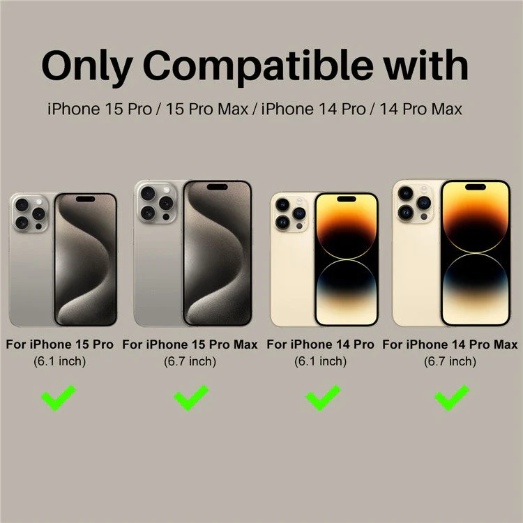 NORTHJO 2 Sets for iPhone 15 Pro / 15 Pro Max / 14 Pro / 14 Pro Max Lens Protector Glitter Ring Tempered Glass Lens Guard - Natural - Image 2