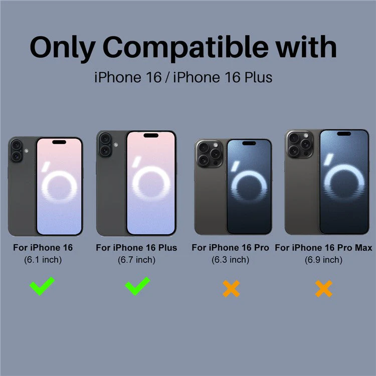 NORTHJO 2 Sets for iPhone 16 / 16 Plus Camera Lens Protector CD Veins Metal Ring Tempered Glass Lens Guard - Black - Image 6