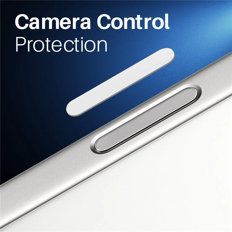 NORTHJO 2Pcs For iPhone 16 / 16 Plus / 16 Pro / 16 Pro Max Camera Control Button Cover Protector Tempered Glass Film - White - Image 2