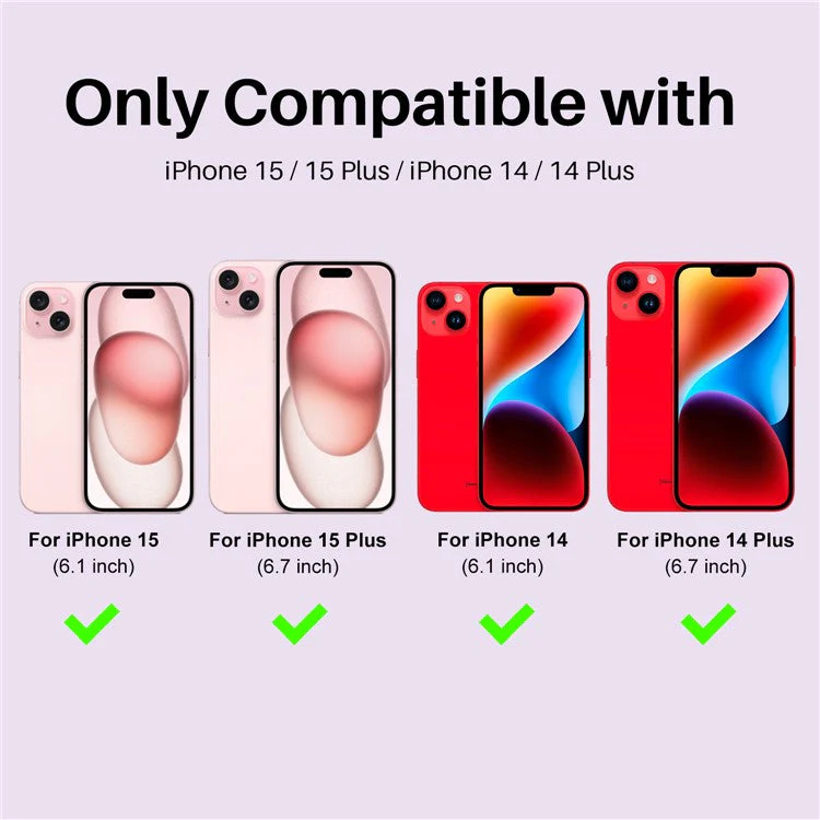 NORTHJO 3 Sets for iPhone 15 / 15 Plus / 14 / 14 Plus Lens Protector Glitter Metal Ring Tempered Glass Lens Film - Red - Image 2