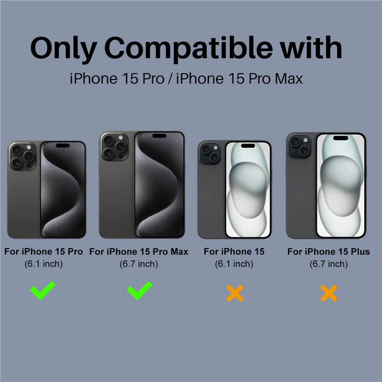 NORTHJO For iPhone 15 Pro / 15 Pro Max Black Circles Camera Lens Protector Tempered Glass HD Clear 3D Full Coverage - Image 2