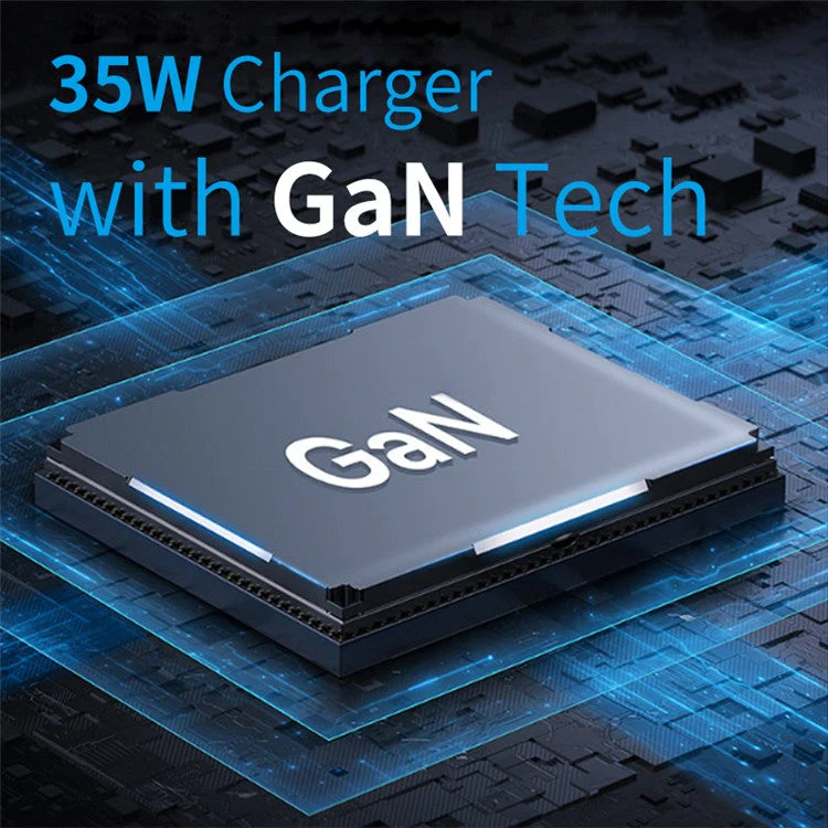 NORTHJO NOGAN3502 GaN Wall Charger PD 35W Dual Type-C PPS Fast Charging Adapter - White / EU Plug - Image 4