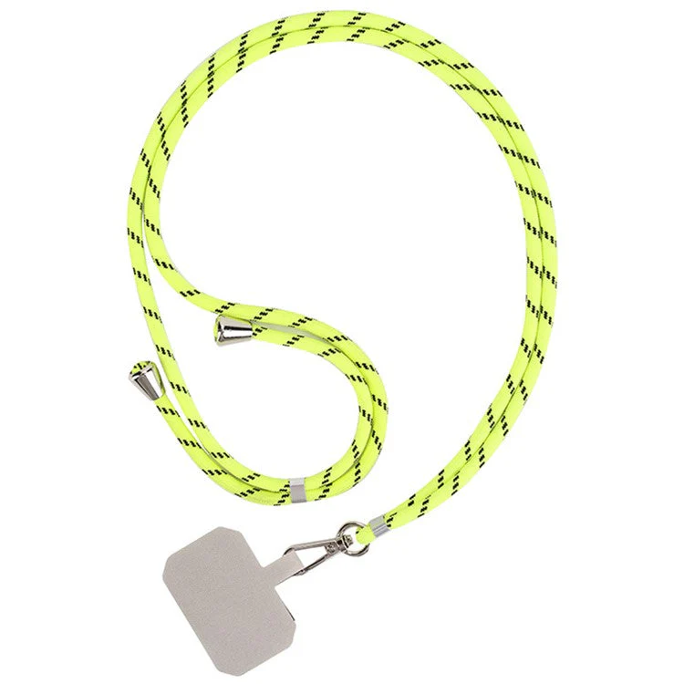 Nylon Phone Lanyard Adjustable Phone Neck Shoulder Strap with Tether Tab - Fluorescent Green