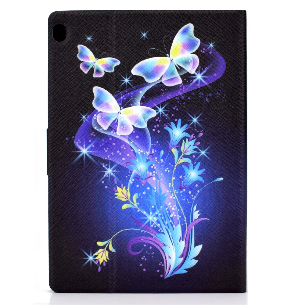 Pattern Printing Design Leather Full Protection Shock-Proof Tablet Case for Lenovo Tab M10 TB-X605F - Butterflies and Flowers - Image 6