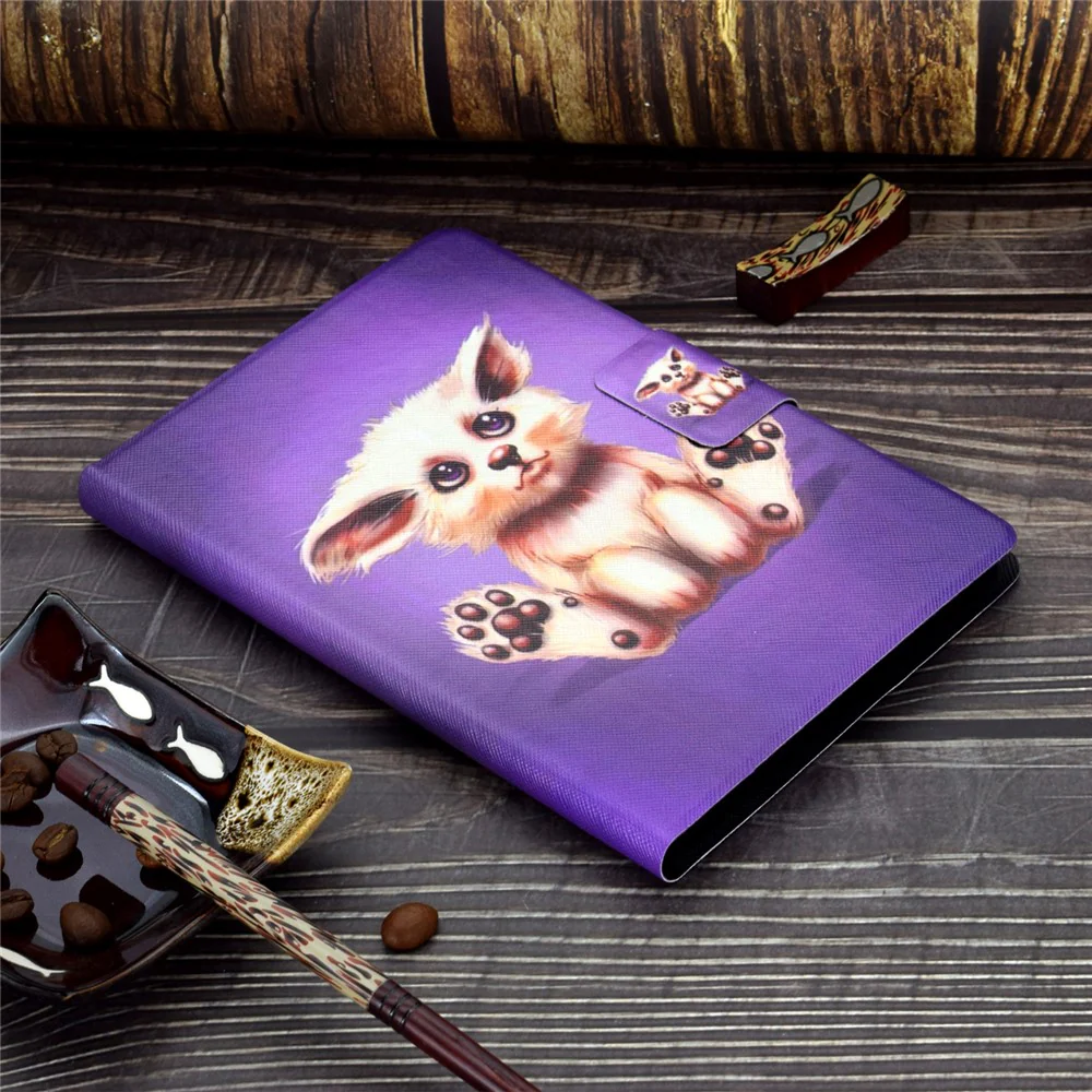 Pattern Printing Leather Stand Tablet Cover for Lenovo Tab M10 TB-X605F - Abyssinian Cat - Image 7