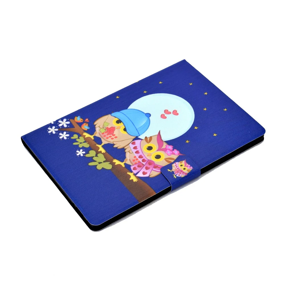 Pattern Printing Leather Stand Tablet Cover for Lenovo Tab M10 TB-X605F - Couple Owls - Image 7