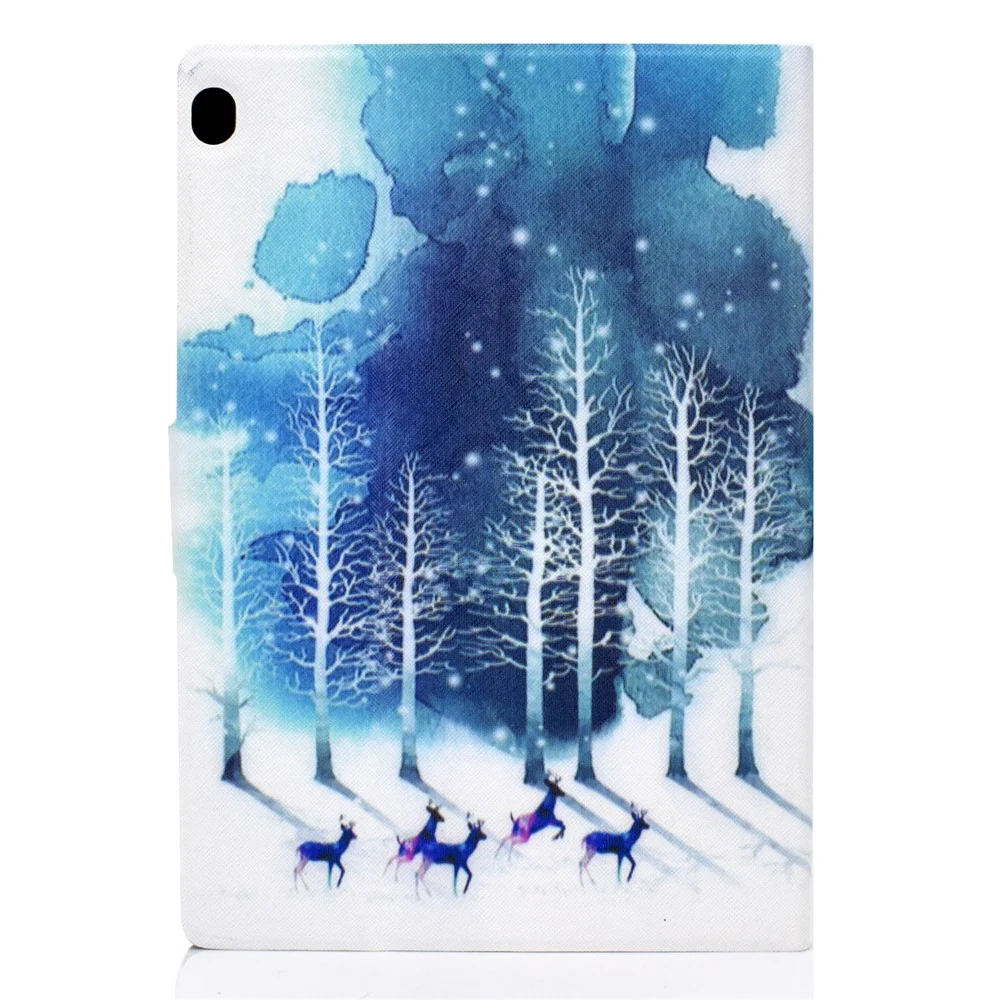Pattern Printing Leather Stand Tablet Cover for Lenovo Tab M10 TB-X605F - Forest and Elk - Image 5