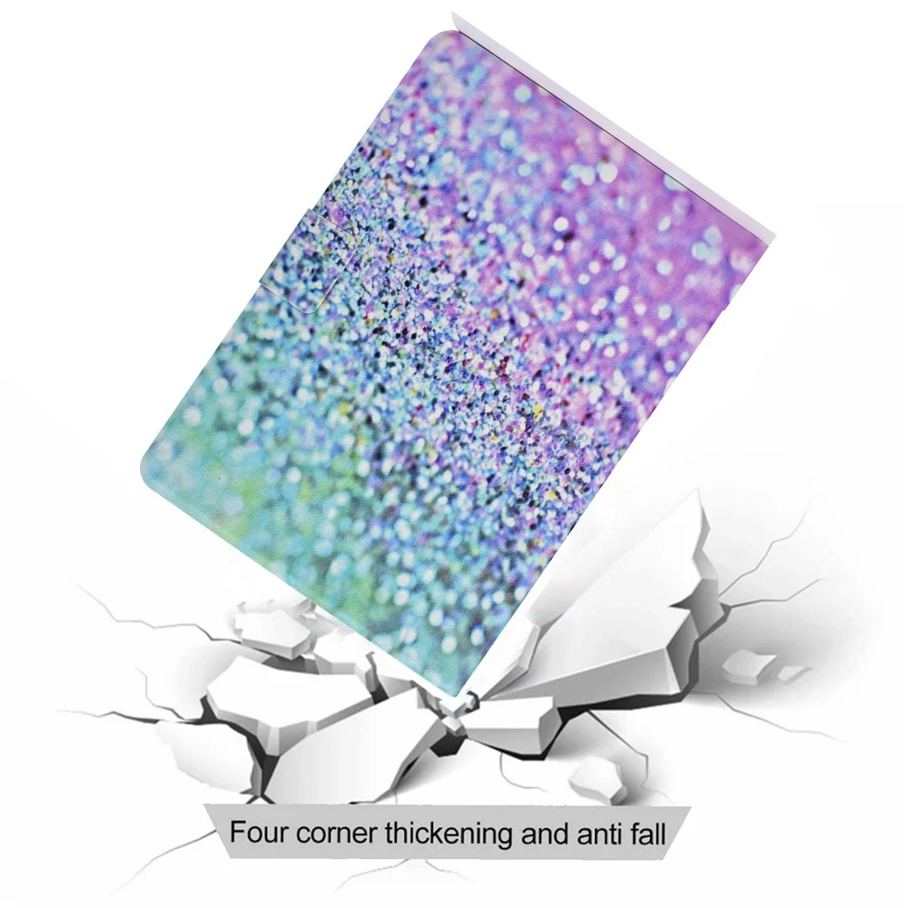 Pattern Printing Leather Stand Tablet Cover for Lenovo Tab M10 TB-X605F - Gilttery Element - Image 4