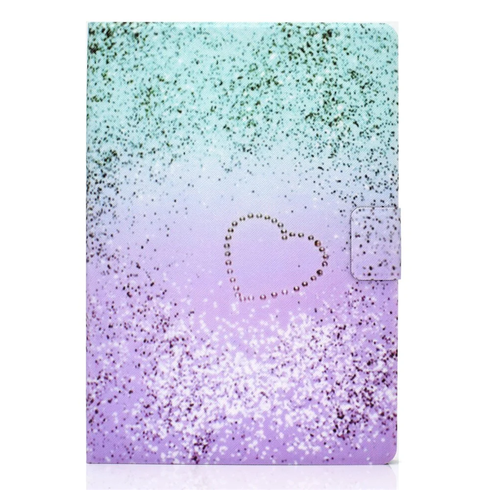 Pattern Printing Leather Stand Tablet Cover for Lenovo Tab M10 TB-X605F - Glittery Element and Heart - Image 4